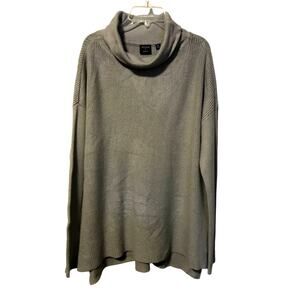 Devotion by Cyrus Gray Rib Knit Turtleneck Tunic Sweater Size XS